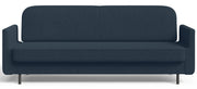 Dreisitziges ausklappbares Sofa Ovelio, marineblauer Chenille-Stoff, wasserabweisend