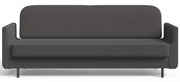 Ausziehbares Dreisitzer-Sofa Ovelio in grauem, hydrophobem Chenille-Stoff