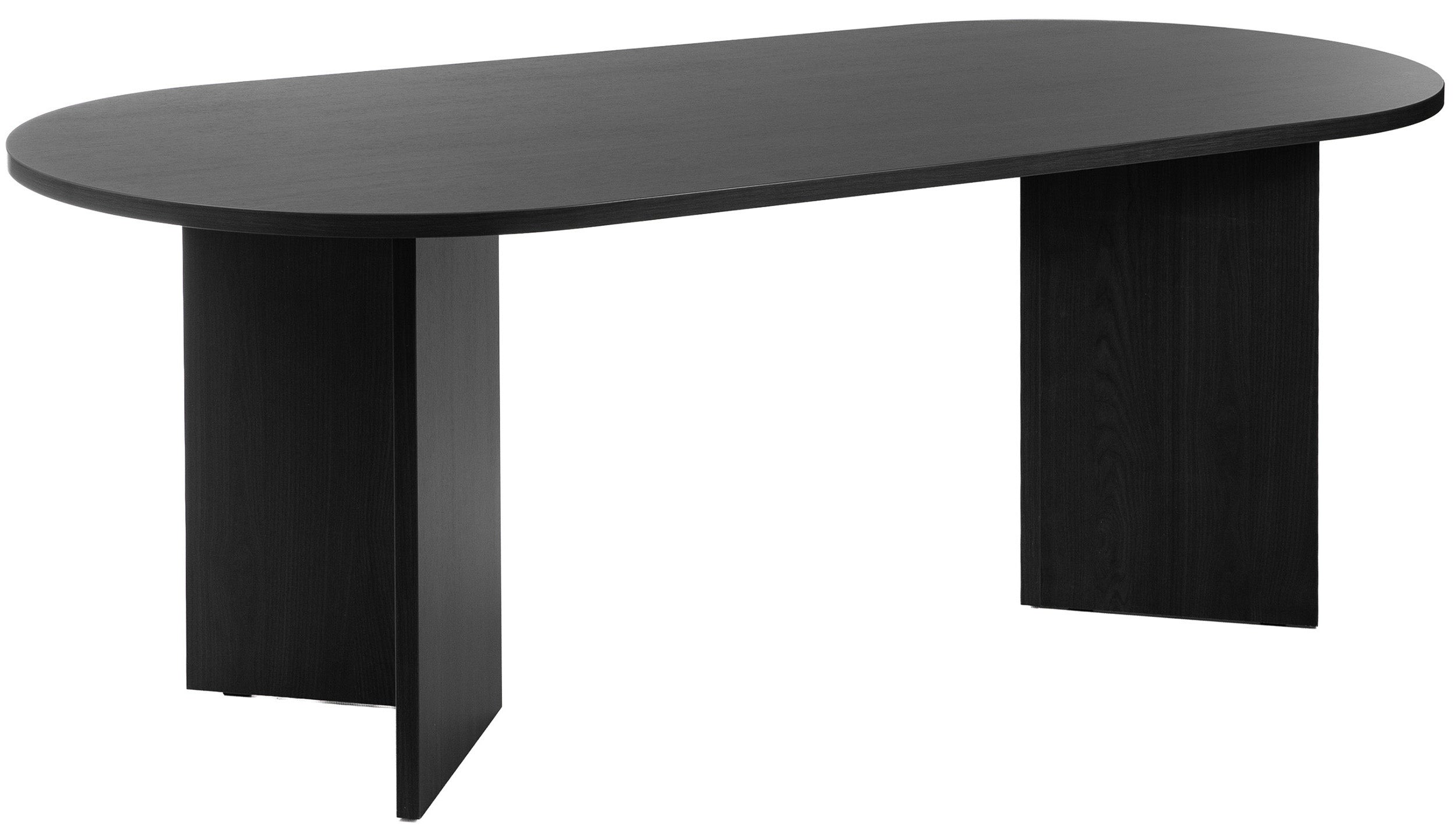 Esstisch Ovo oval 204 cm Esche Portland Schwarz