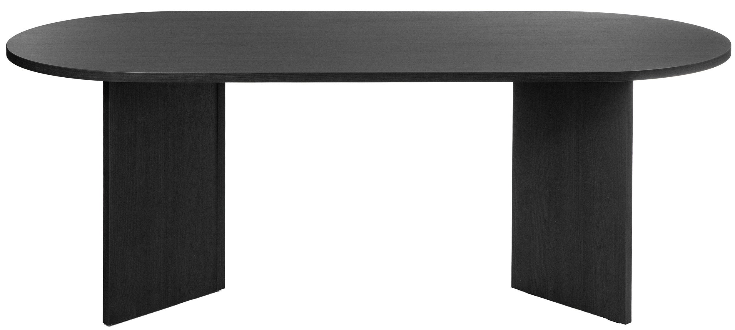Esstisch Ovo oval 204 cm Esche Portland Schwarz