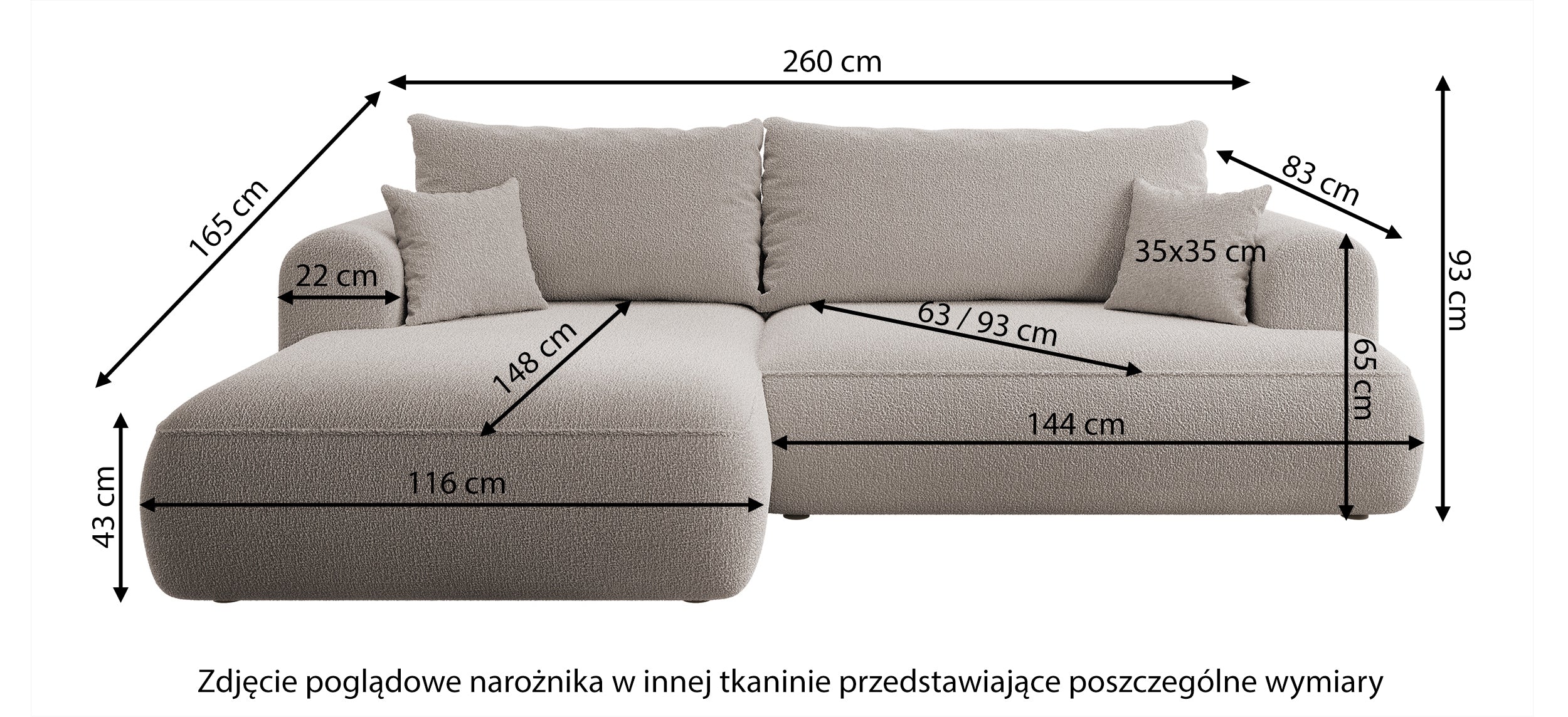 Ovo Ecksofa mit Schlaffunktion, L-Form, linksseitig, mit Stauraum, hellrosa Velours, wasserabweisend
