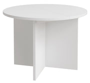 Ausziehbarer Esstisch Ovo rund 110-190x110 cm weiß