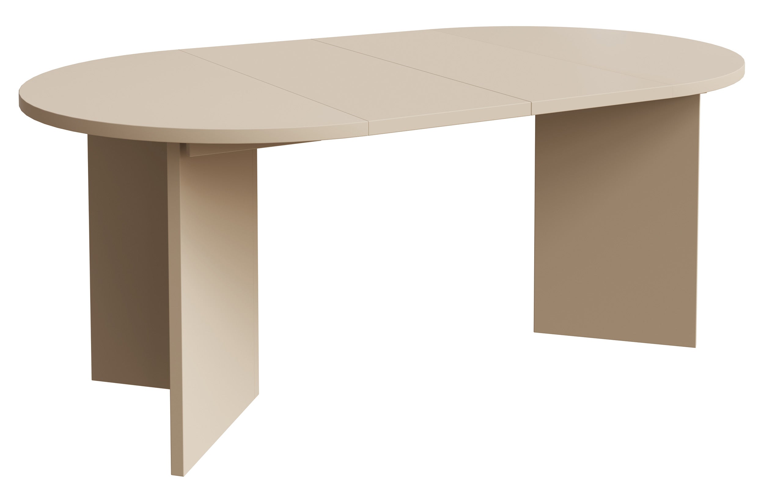 Ausziehbarer Esstisch Ovo rund 110-190x110 cm Cappuccino