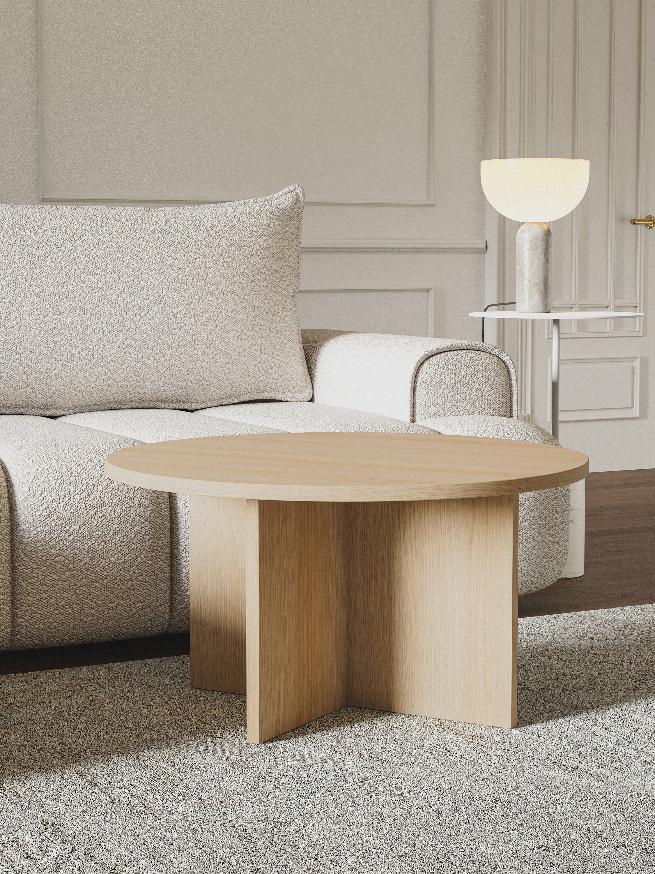 Runder Couchtisch Ovo 76 cm Lindberg-Eiche