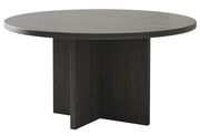 Ovo runder Couchtisch 76 cm Esche Portland Schwarz