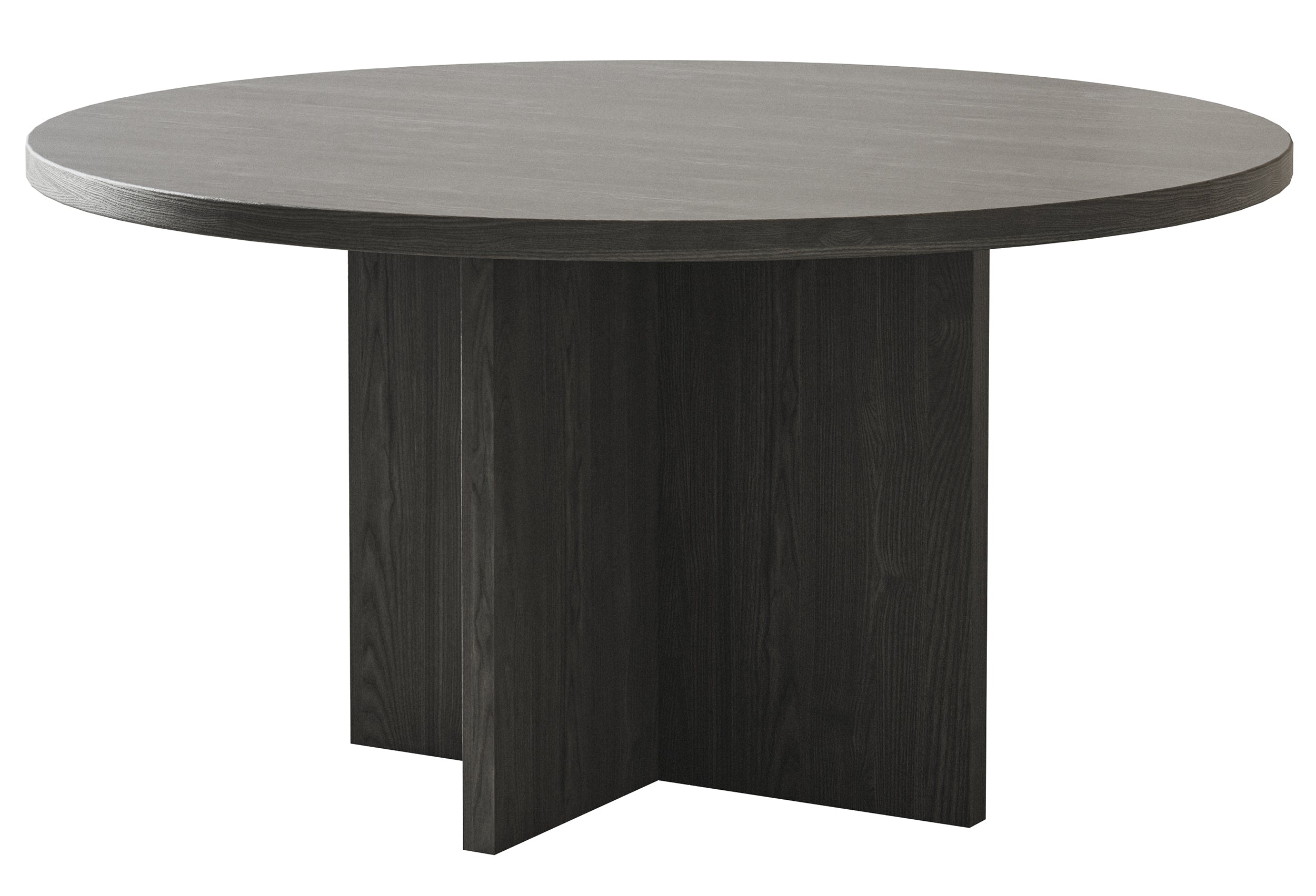 Ovo runder Couchtisch 76 cm Esche Portland Schwarz