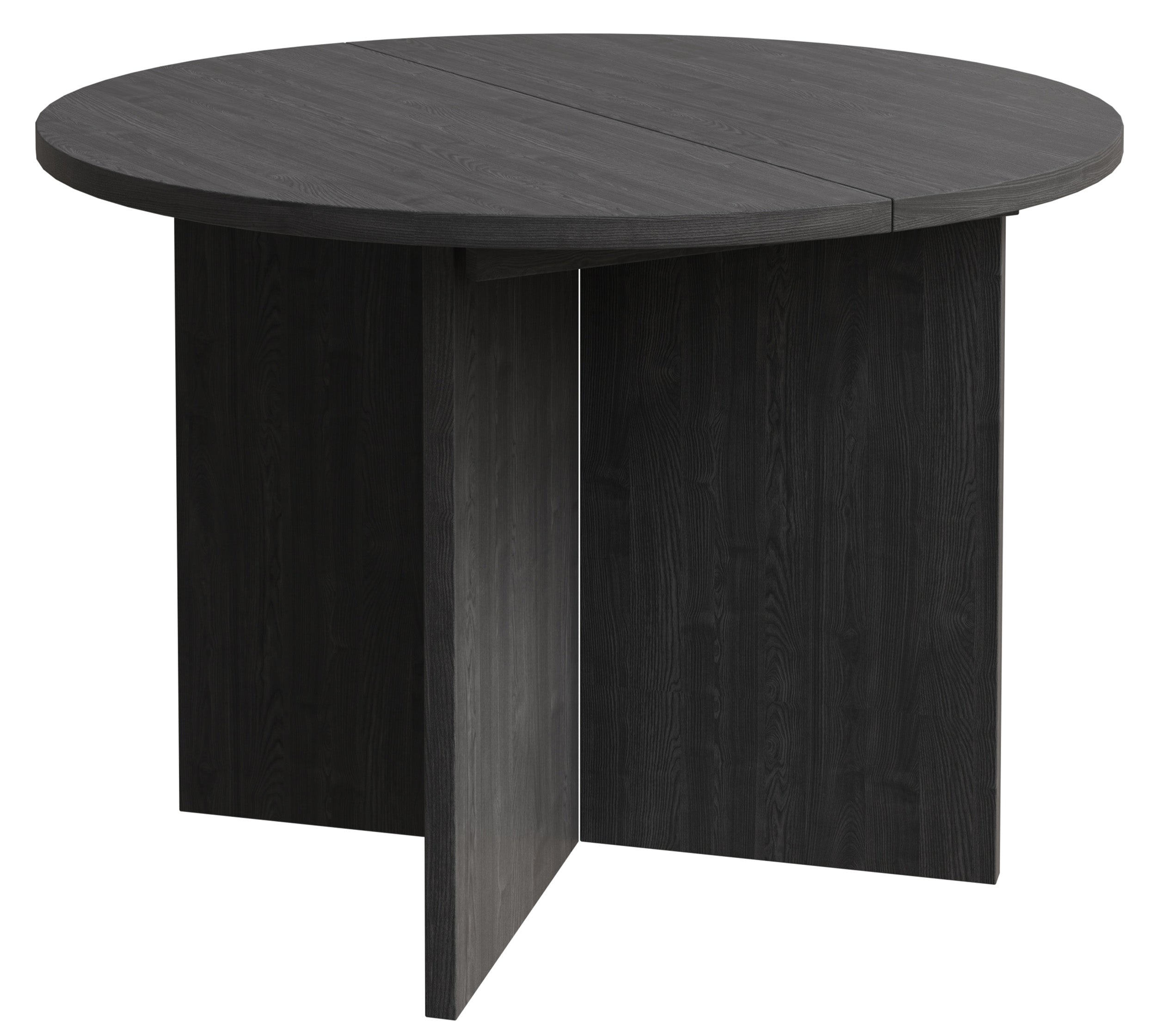 Ausziehbarer Esstisch Ovo rund 110-190x110 cm Esche Portland