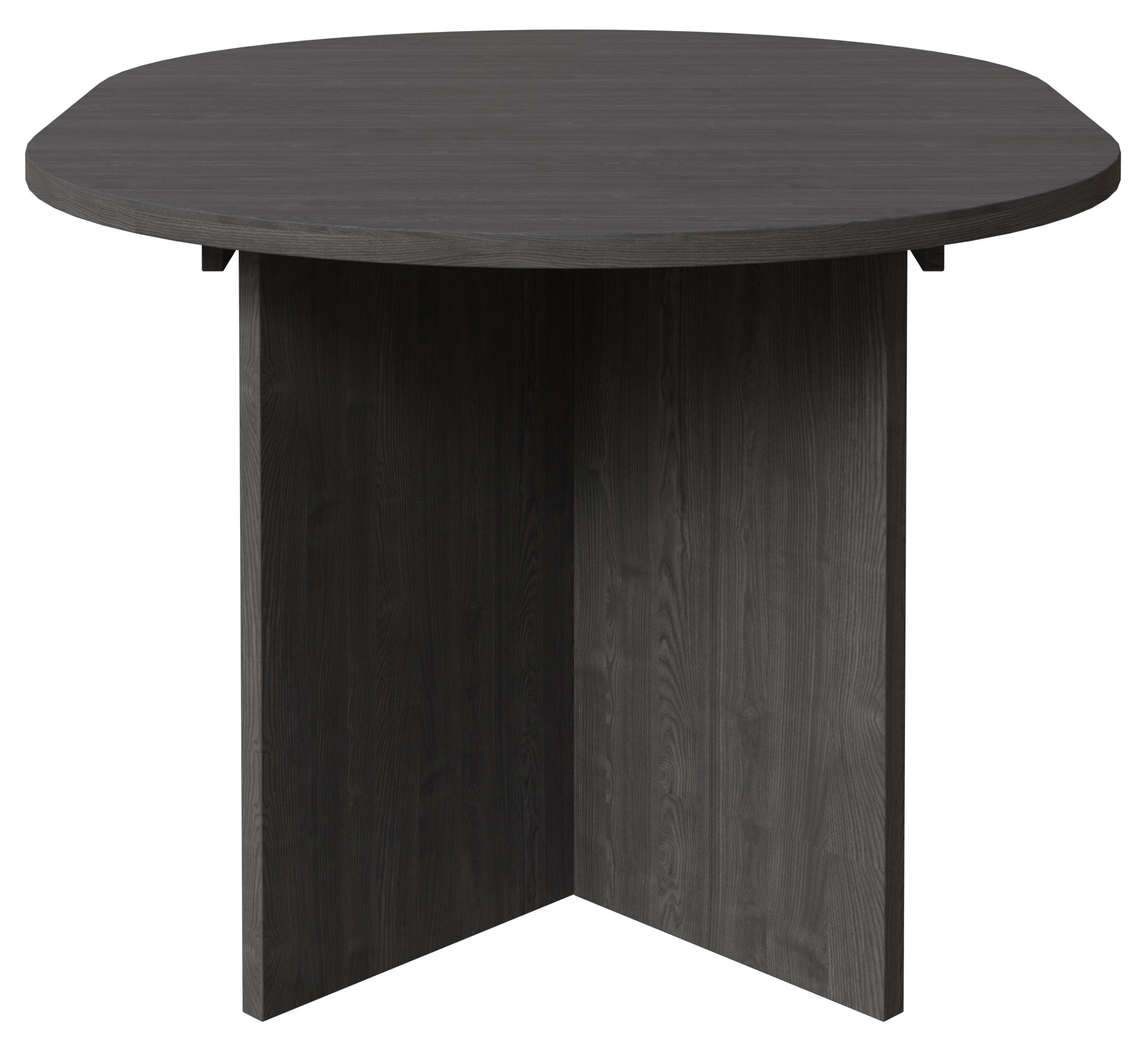 Ausziehbarer Esstisch Ovo rund 110-190x110 cm Esche Portland
