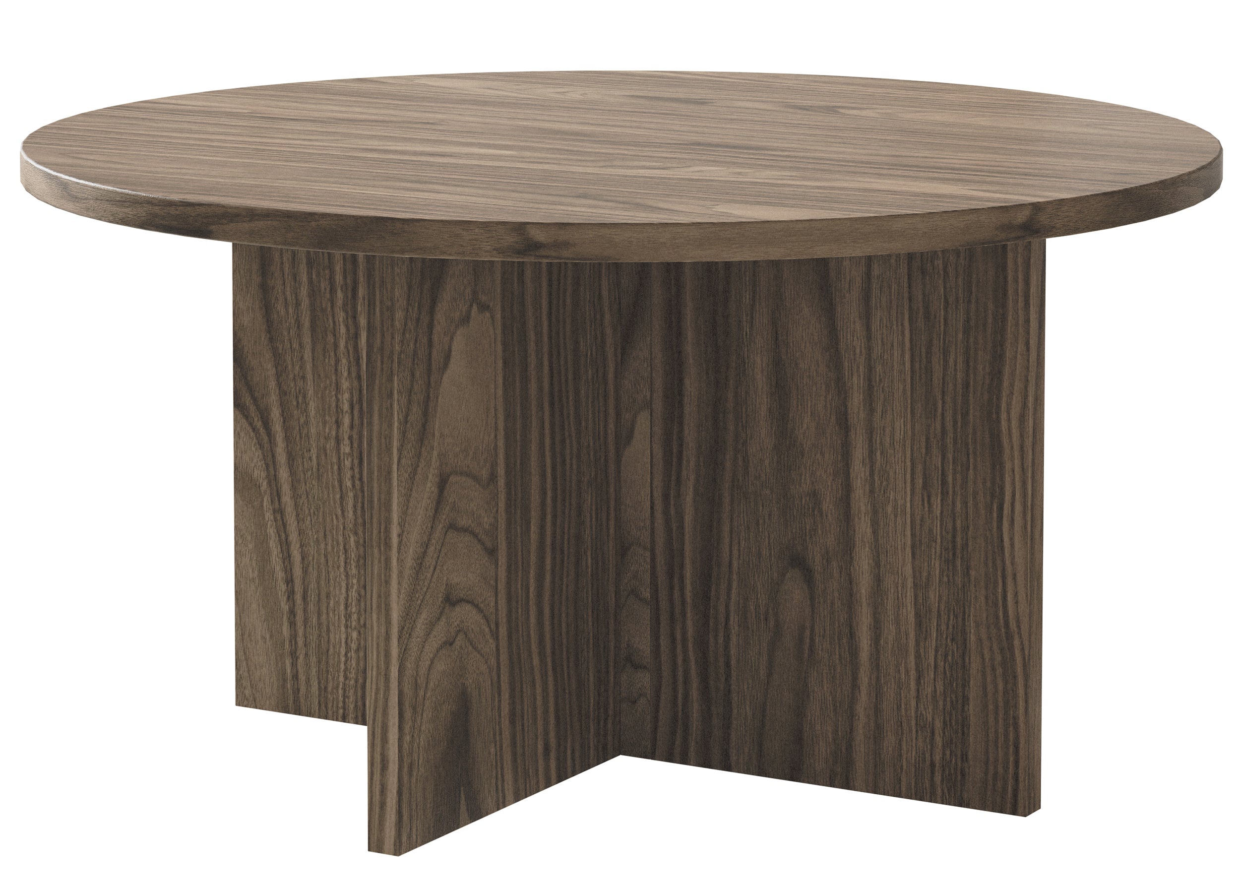 Runder Couchtisch Ovo 76 cm Wisconsin-Nussbaum
