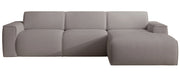 Ecksofa Bouvi L-förmig rechtsseitig, grau-braunes Bouclé