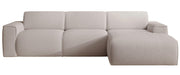 Ecksofa Bouvi, L-Form, rechtsseitig, hellbeige Bouclé
