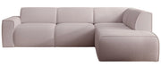 Ecksofa Bouvi L-förmig mit rechter Armlehne, beige Bouclé