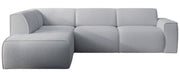 Ecksofa Bouvi L-förmig mit linker Armlehne, hellgrauer Bouclé-Stoff
