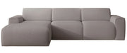 Ecksofa Bouvi L-förmig linksseitig grau-braun Bouclé