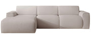 Ecksofa Bouvi, L-förmig, linksseitig, hellbeige Bouclé