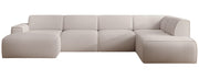 Ecksofa Bouvi U-förmig rechtsseitig hellbeige Bouclé