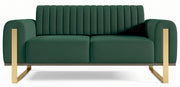 Zweisitziges Sofa Parissa aus grünem Samt