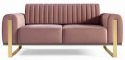 Zweisitziges Sofa Parissa aus rosa Samt
