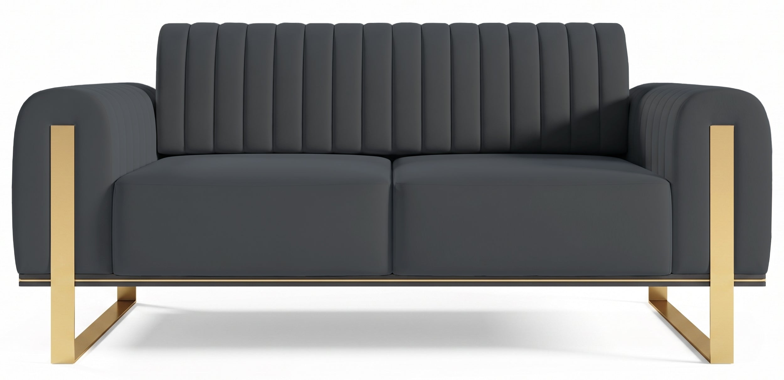 Zweisitziges Sofa Parissa, grauer Samt