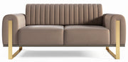 Zweisitziges Sofa Parissa aus braunem Samt