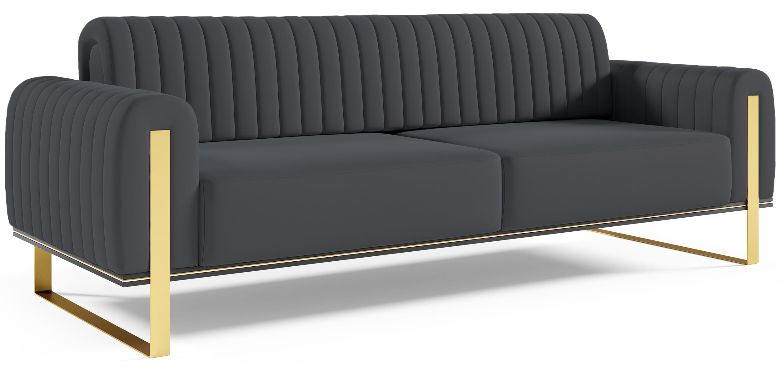 Dreisitziges Sofa Parissa, grauer Samt