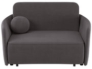 Ausziehbare Zweisitzer-Couch Paxi 145 cm mit Stauraum, grau-braunes Chenille