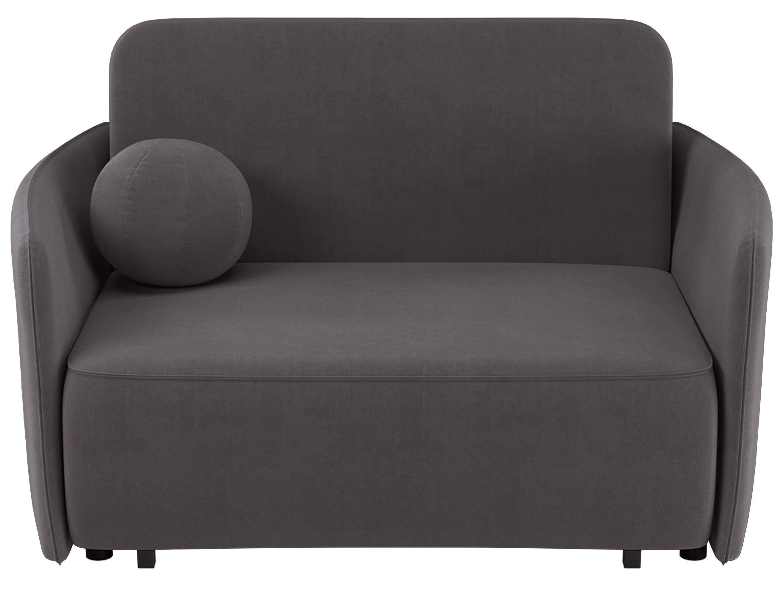 Ausziehbare Zweisitzer-Couch Paxi 145 cm mit Stauraum, grau-braunes Chenille