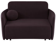 Ausziehbare Zweisitzer-Couch Paxi 145 cm mit Stauraum, Pflaumenfarbener Chenillestoff