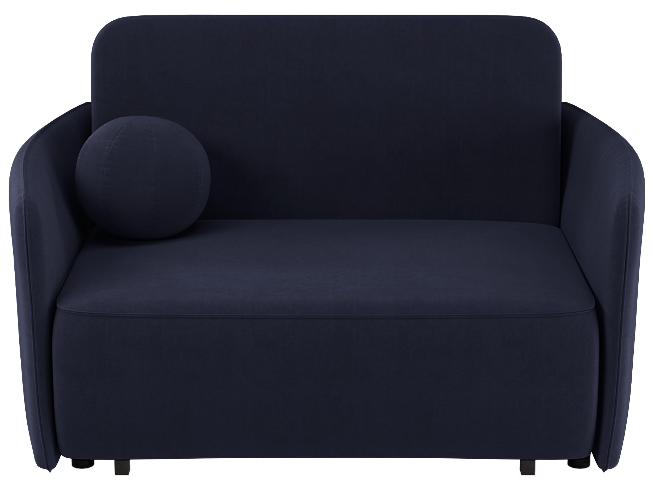 Ausziehbares Zweisitzer-Sofa Paxi 145 cm mit Stauraum, marineblauer Chenille-Stoff
