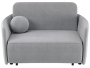 Ausziehbares Zweisitzer-Sofa Paxi 145 cm mit Stauraum, hellgrauer Chenille-Bezug
