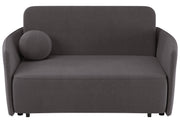 Ausziehbares 2-Personen-Sofa Paxi 165 cm mit Stauraum, grau-braunes Chenille