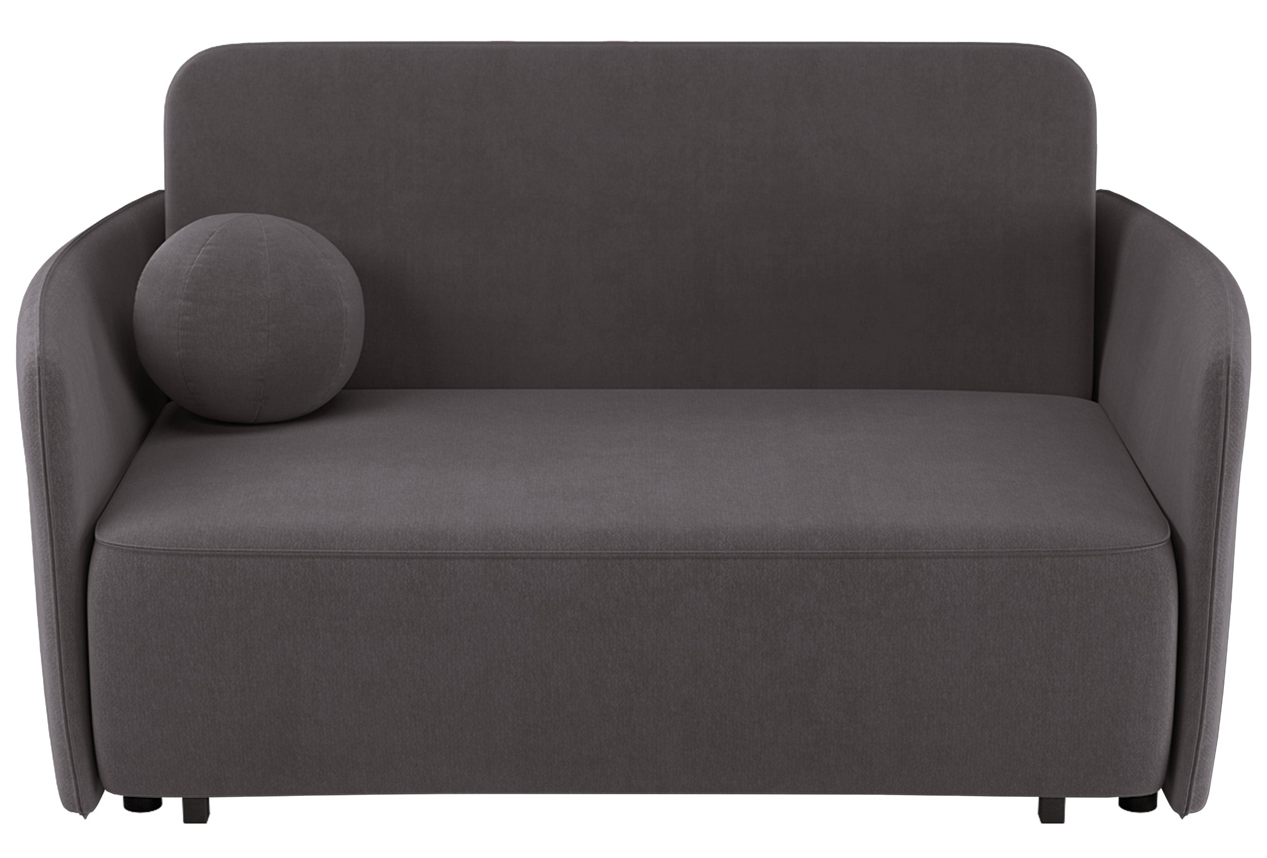 Ausziehbares 2-Personen-Sofa Paxi 165 cm mit Stauraum, grau-braunes Chenille