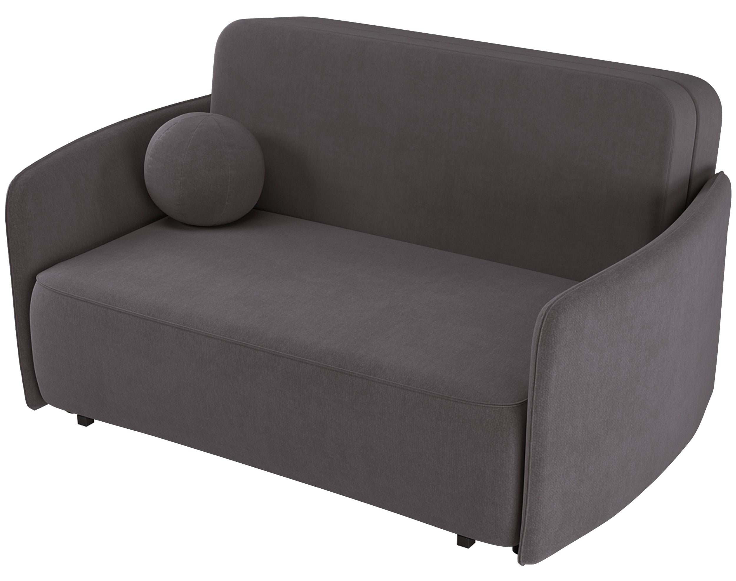 Ausziehbares 2-Personen-Sofa Paxi 165 cm mit Stauraum, grau-braunes Chenille