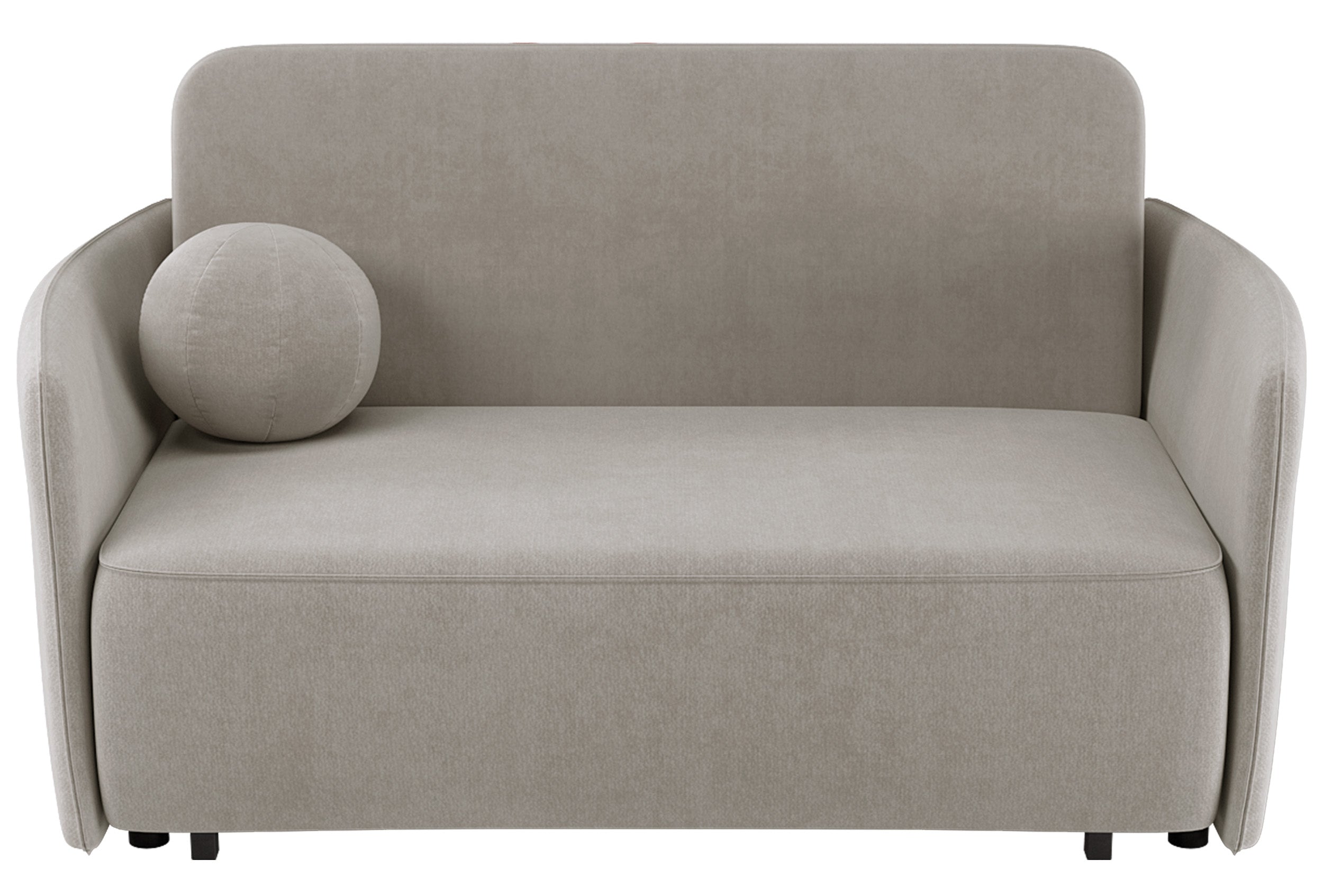 Ausziehbares Zweisitzer-Sofa Paxi 165 cm mit Stauraum, hellbeiger Chenille-Bezug