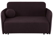 Ausziehbares Zweisitzer-Sofa Paxi 165 cm mit Stauraum, Pflaumenfarbener Chenillestoff