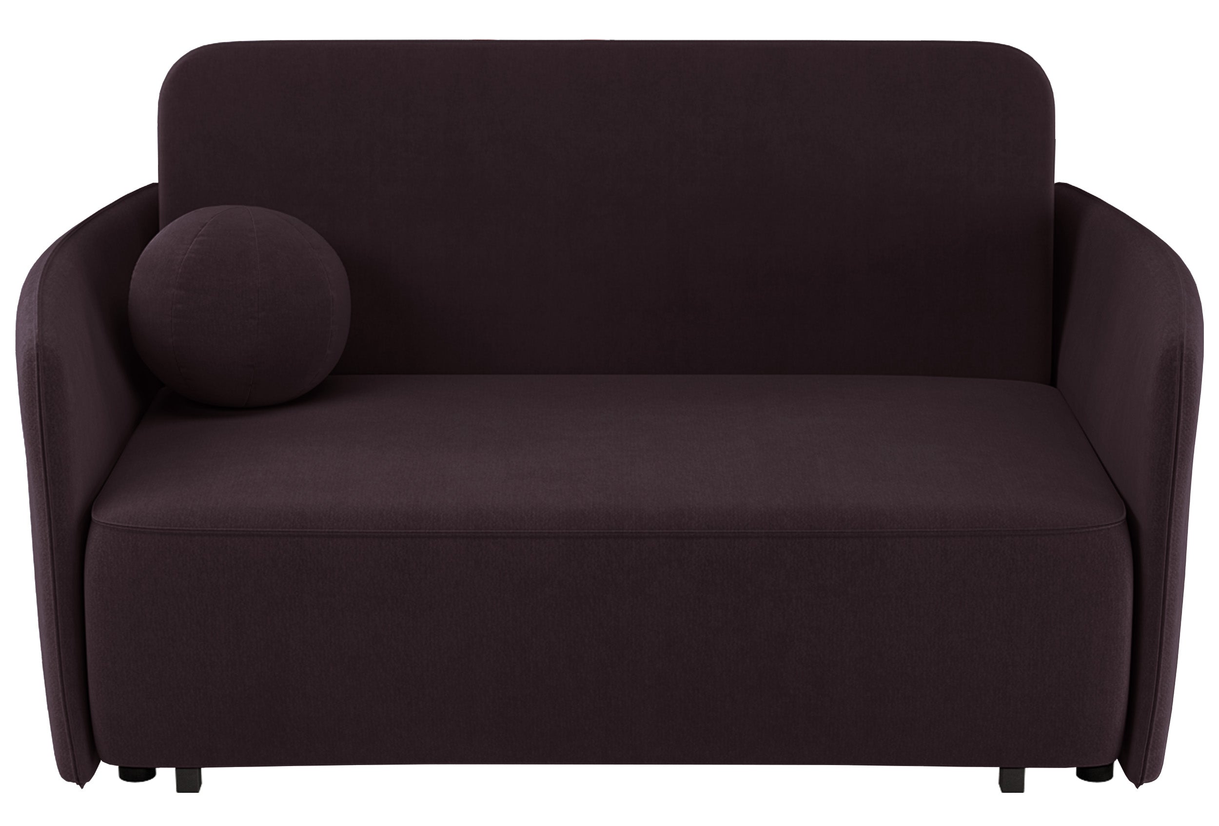 Ausziehbares Zweisitzer-Sofa Paxi 165 cm mit Stauraum, Pflaumenfarbener Chenillestoff