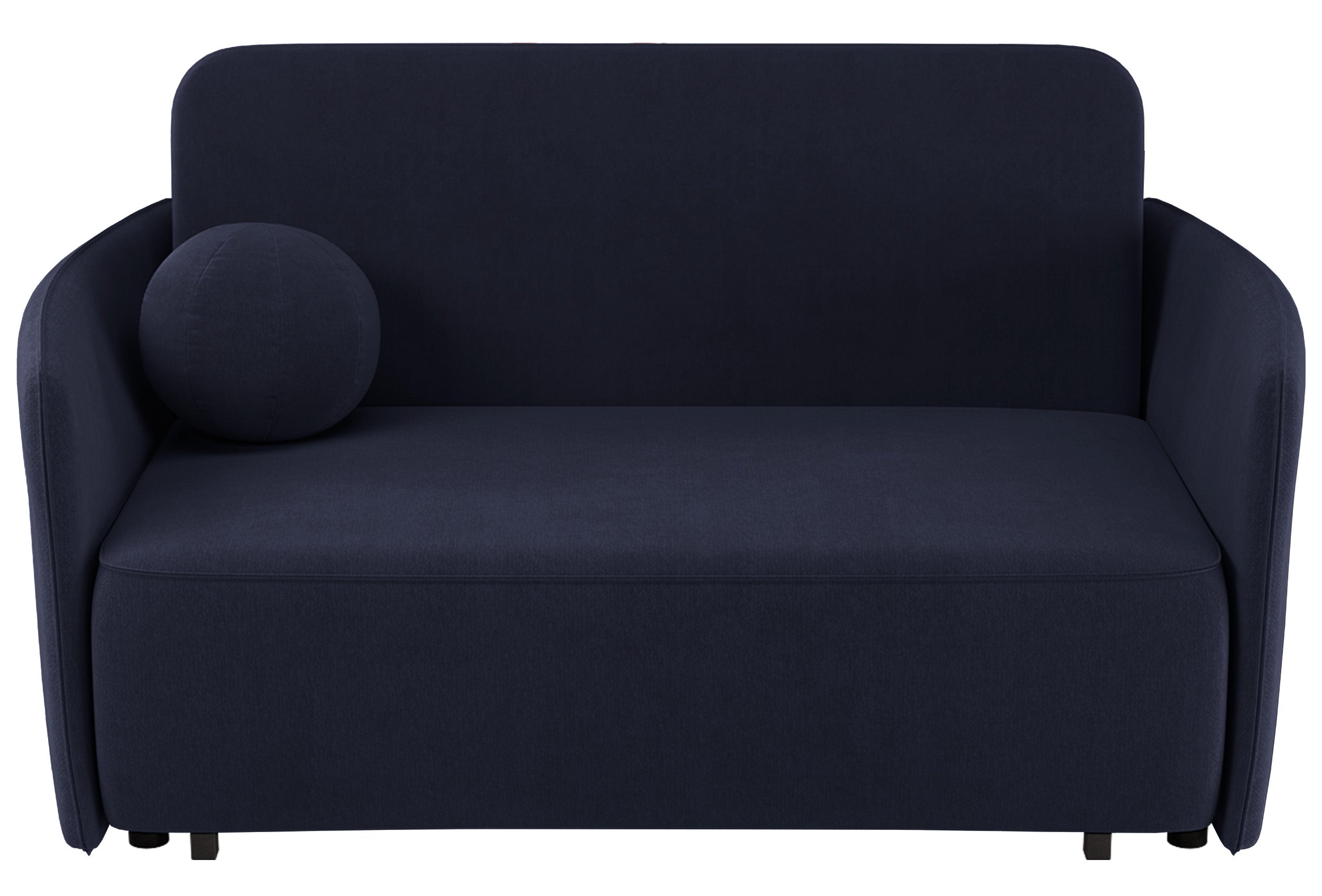 Ausziehbares Zweisitzer-Sofa Paxi 165 cm mit Stauraum, marineblauer Chenille-Stoff