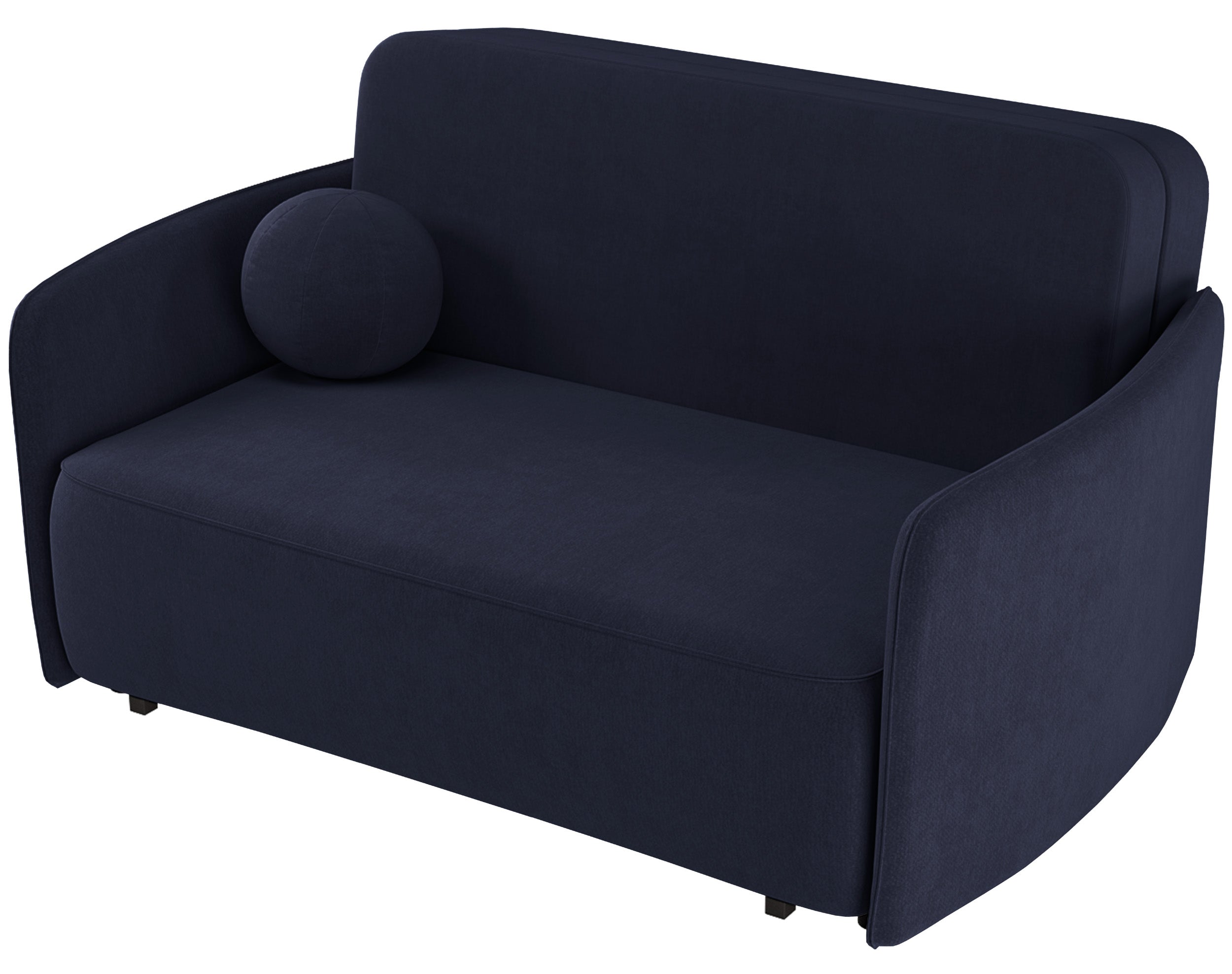Ausziehbares Zweisitzer-Sofa Paxi 165 cm mit Stauraum, marineblauer Chenille-Stoff