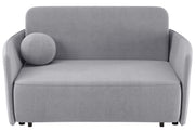 Ausziehbares Zweiersofa Paxi 165 cm mit Stauraum, hellgrauer Chenille-Bezug
