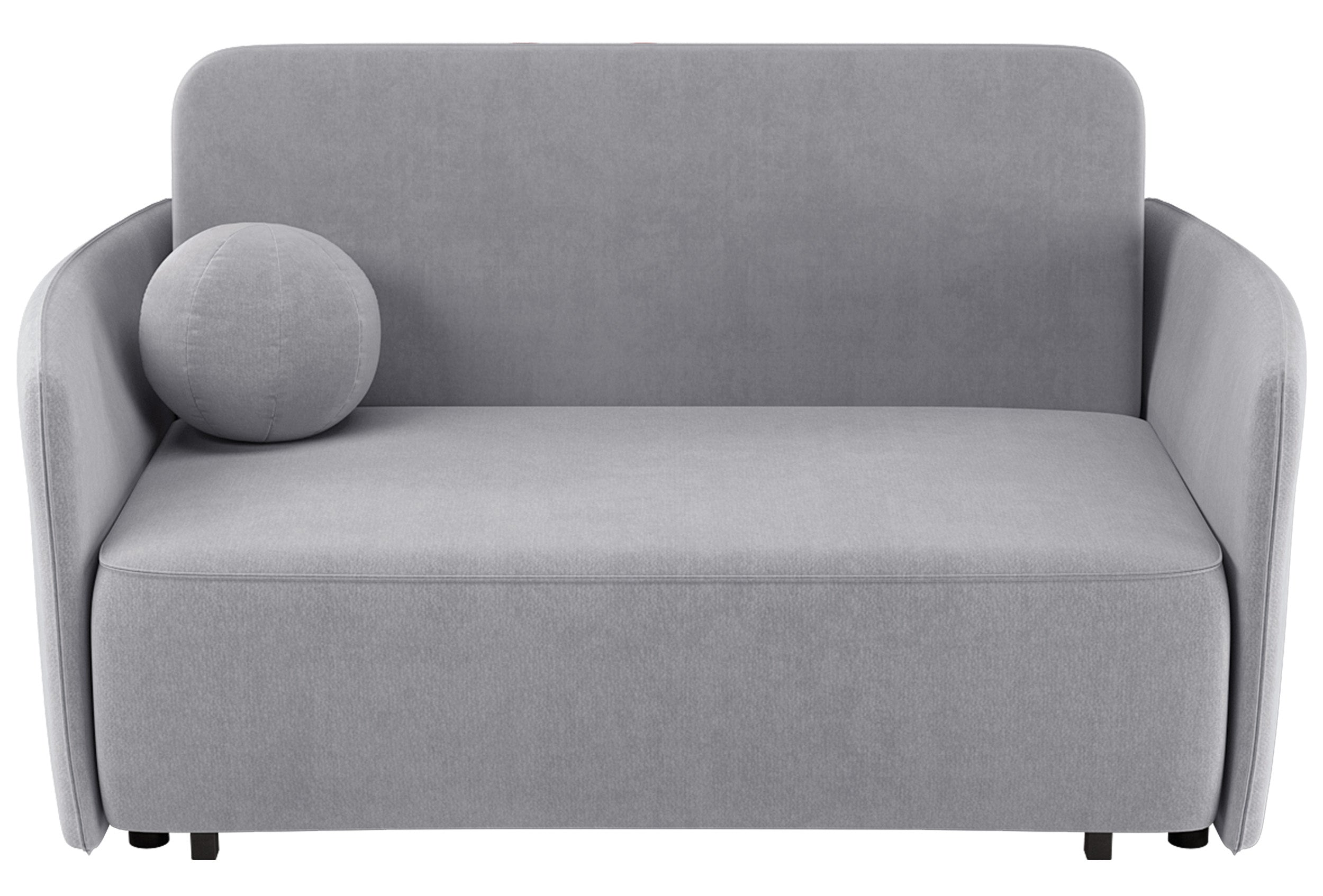 Ausziehbares Zweiersofa Paxi 165 cm mit Stauraum, hellgrauer Chenille-Bezug
