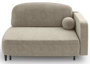 Ausziehbare Liege Pinkio, linksseitig, mit Stauraum, beige Chenille