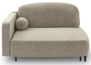 Ausziehbare Liege Pinkio rechtsseitig mit Stauraum, beige Chenille