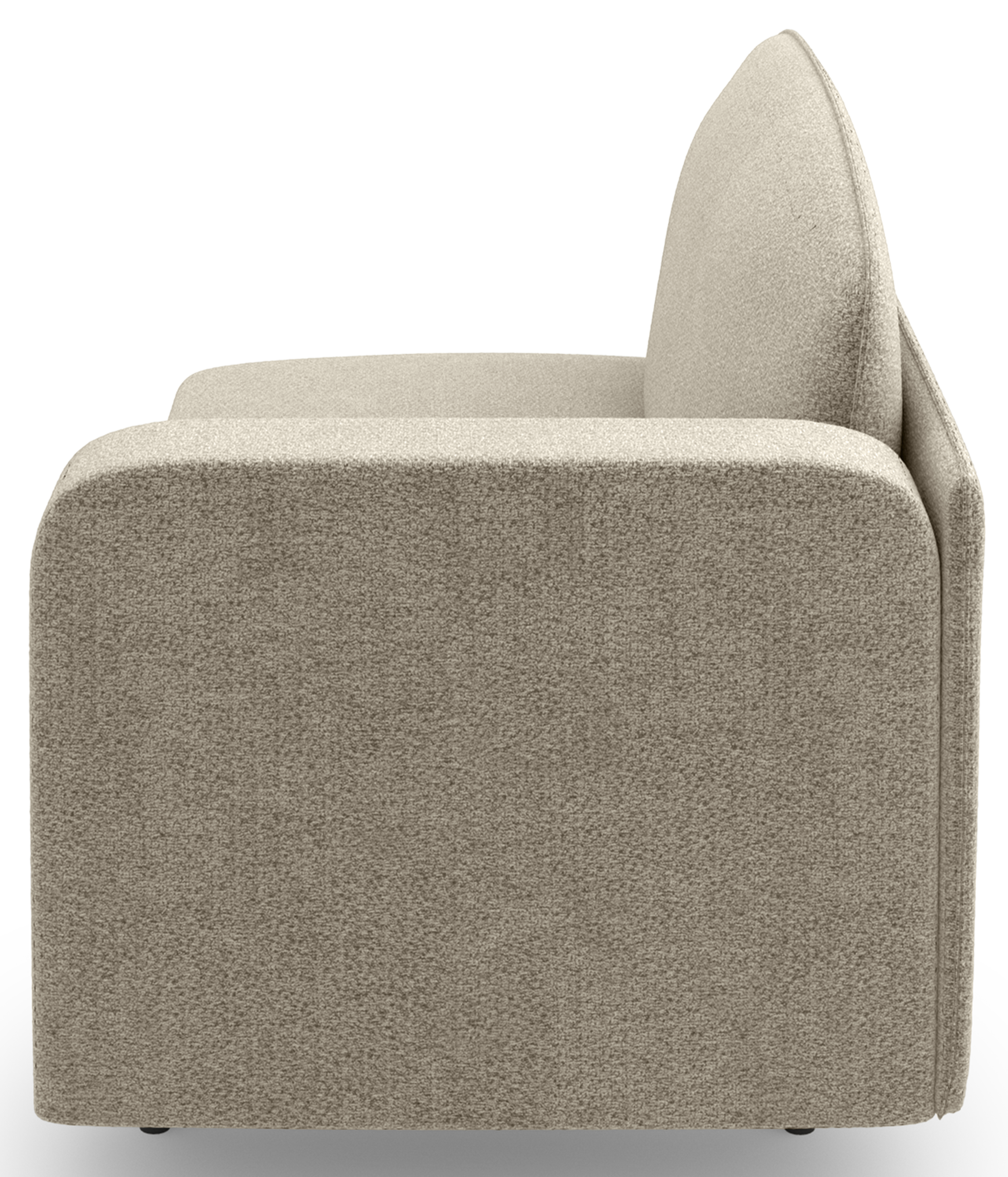 Ausziehbare Liege Pinkio, linksseitig, mit Stauraum, beige Chenille