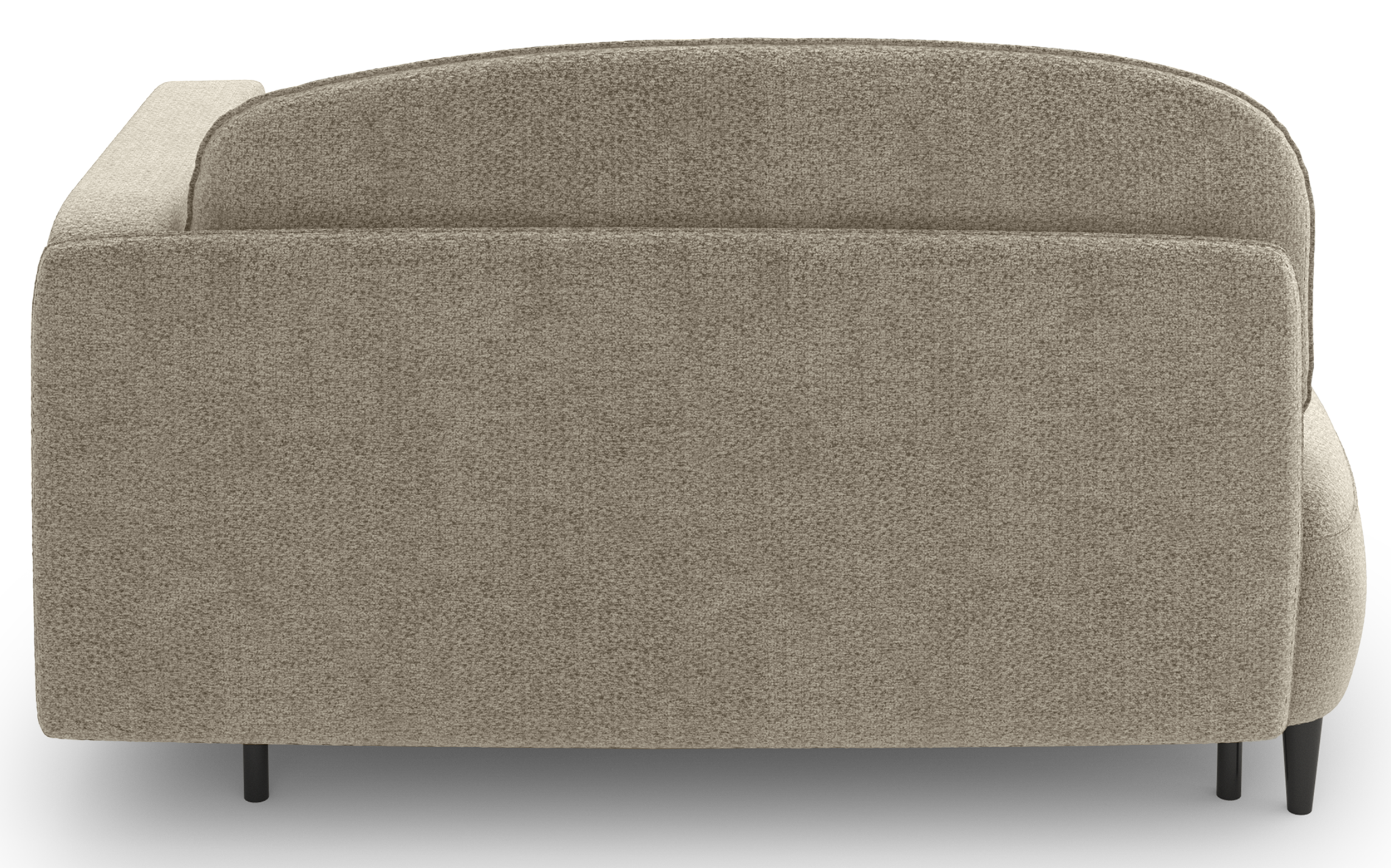 Ausziehbare Liege Pinkio, linksseitig, mit Stauraum, beige Chenille