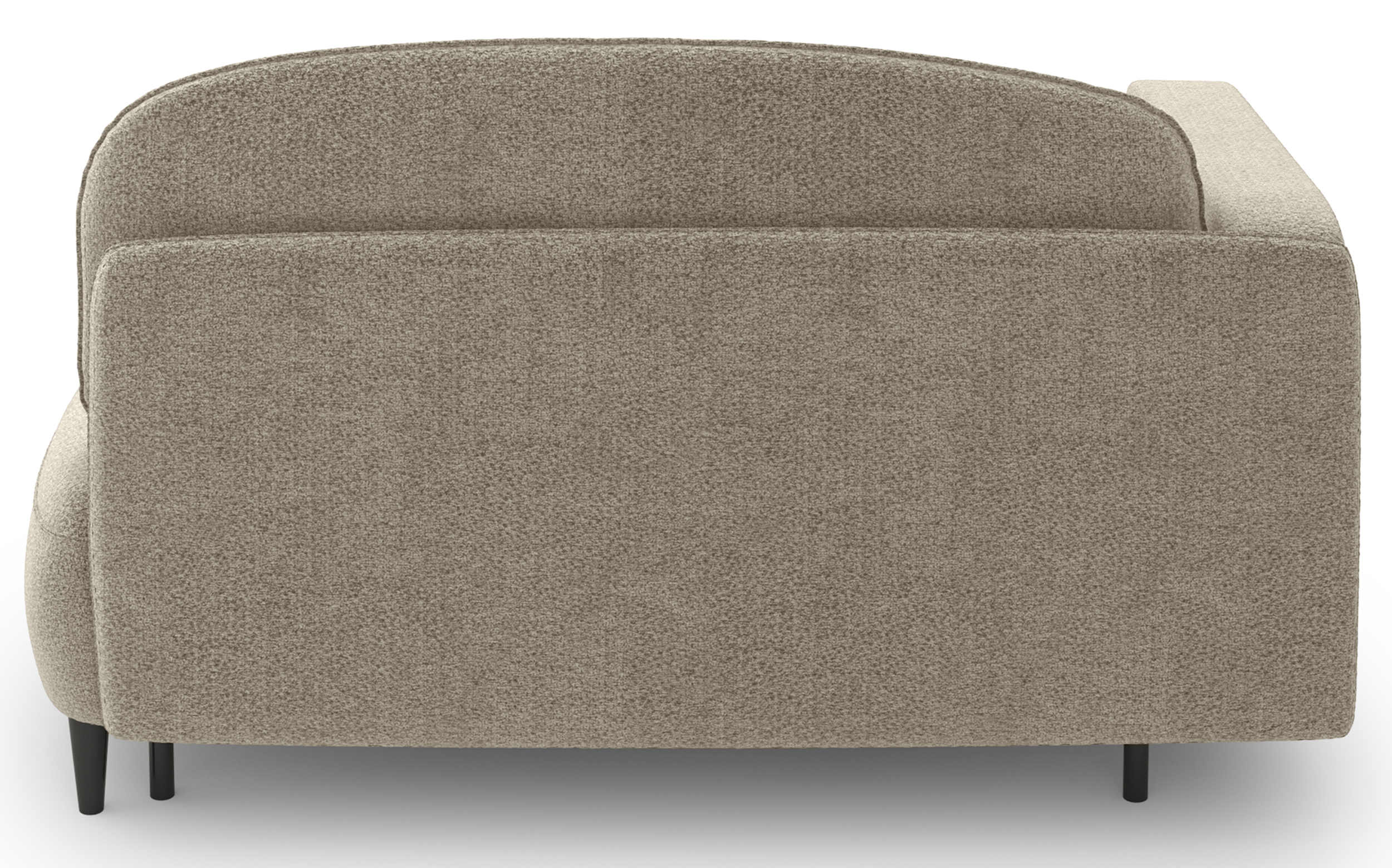 Ausziehbare Liege Pinkio rechtsseitig mit Stauraum, beige Chenille