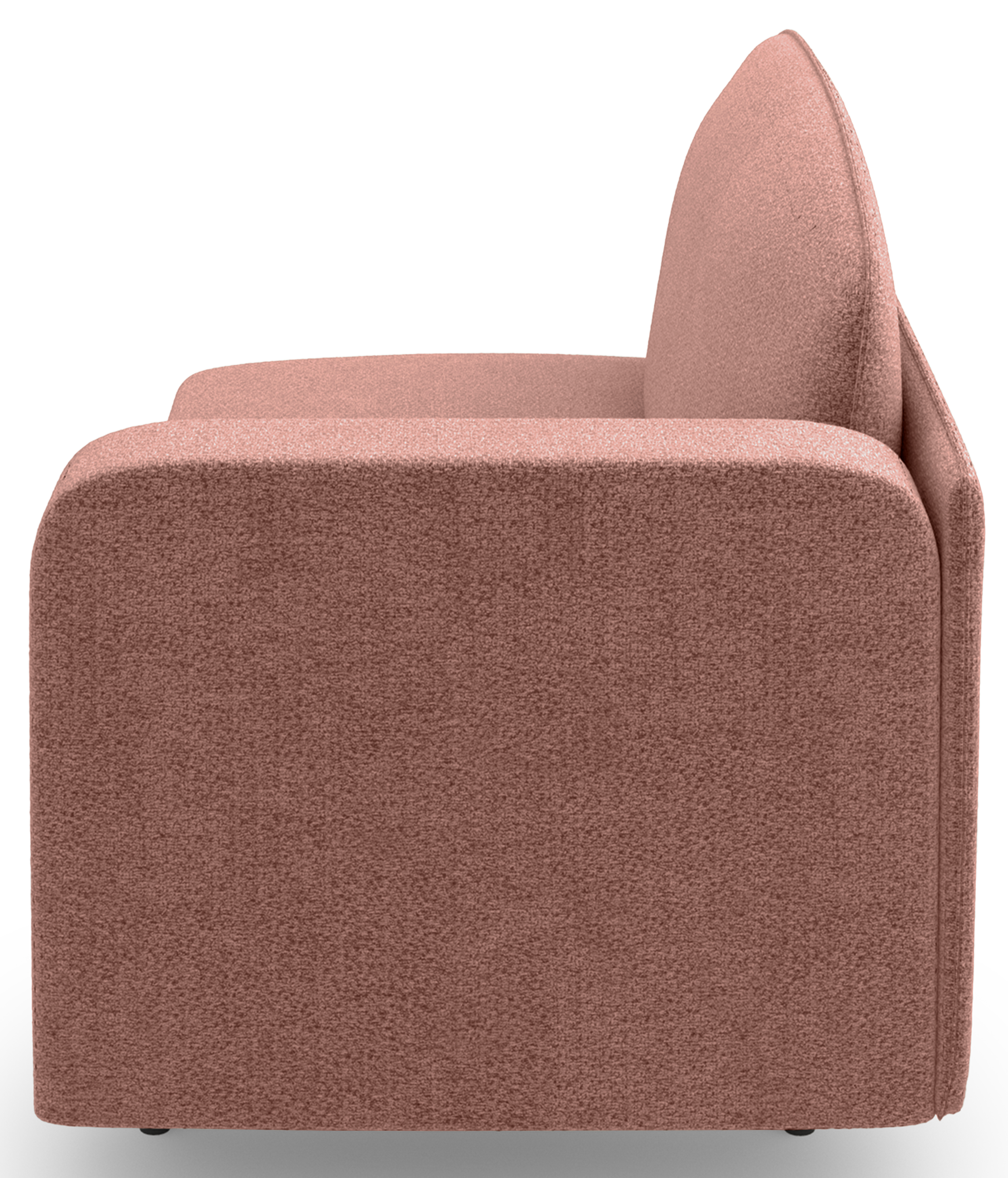 Ausziehbare Liege Pinkio linksseitig mit Stauraum, rosa Chenille