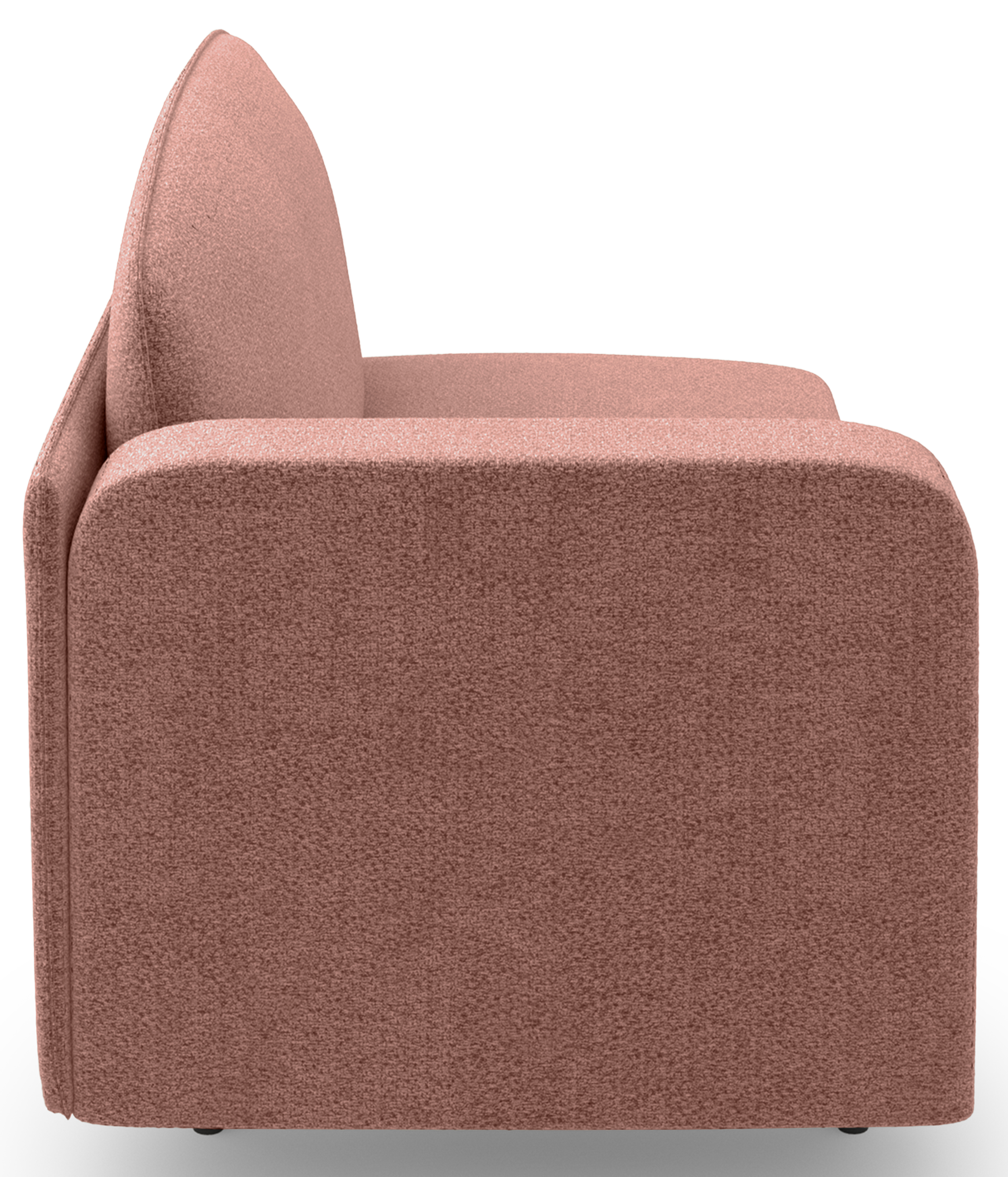Pinkio rechtsseitige Klapp-Liege mit Stauraum, rosa Chenille