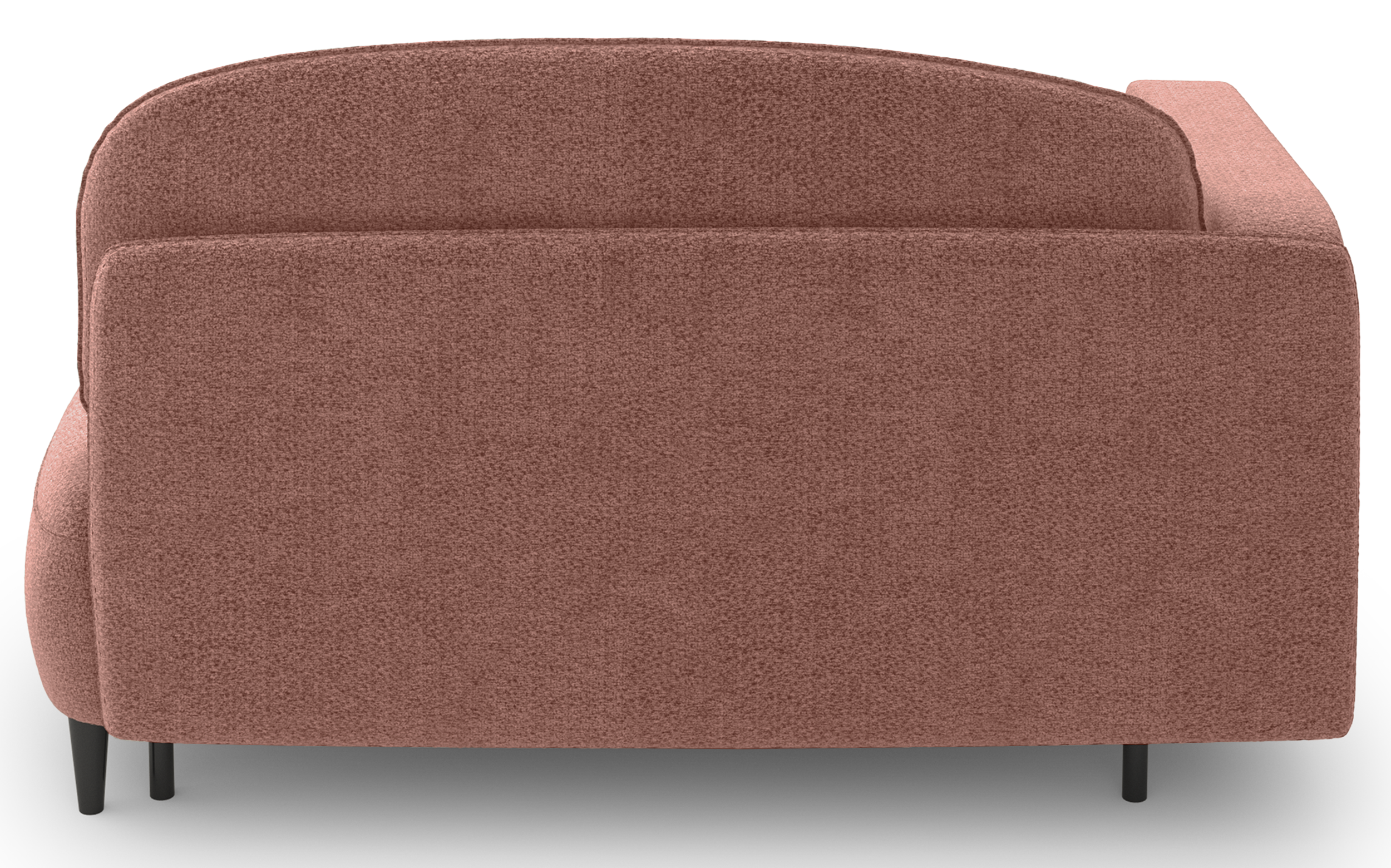 Pinkio rechtsseitige Klapp-Liege mit Stauraum, rosa Chenille