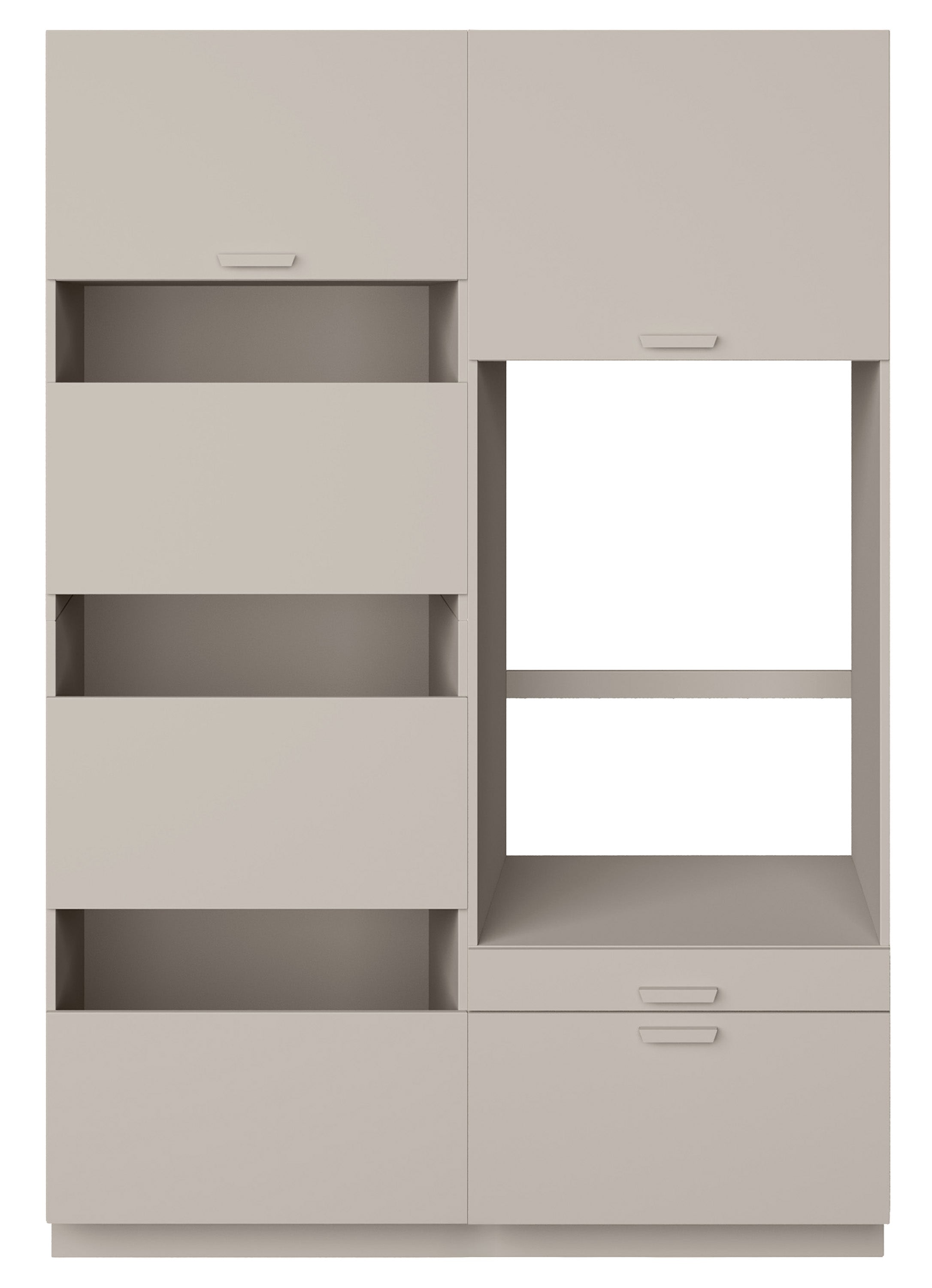 Badezimmermöbel-Set Holv mit einem Ein-Kammer-Schrank für die Waschmaschine, 135 cm, Kaschmir