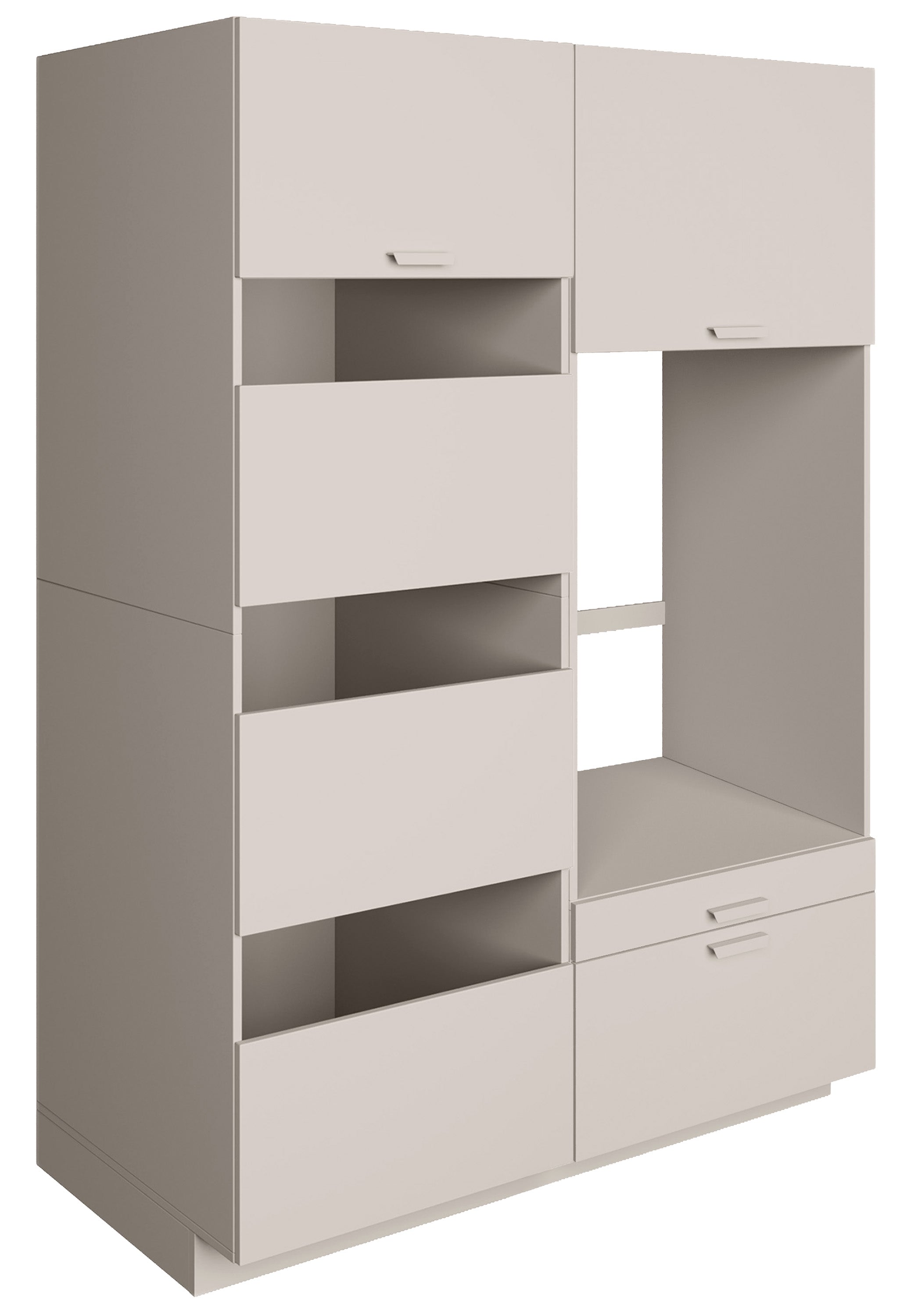 Badezimmermöbel-Set Holv mit einem Ein-Kammer-Schrank für die Waschmaschine, 135 cm, Kaschmir
